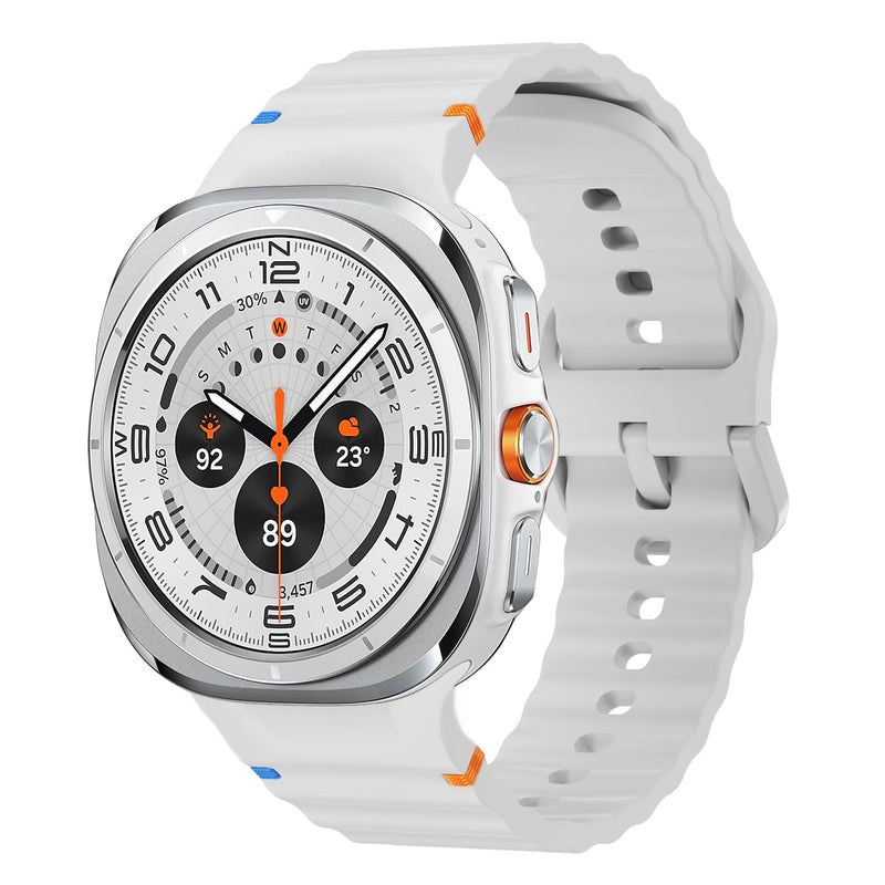 Light Grey Silicone Samsung Galaxy Watch 8 Strap | For 40mm/42mm/46mm Models