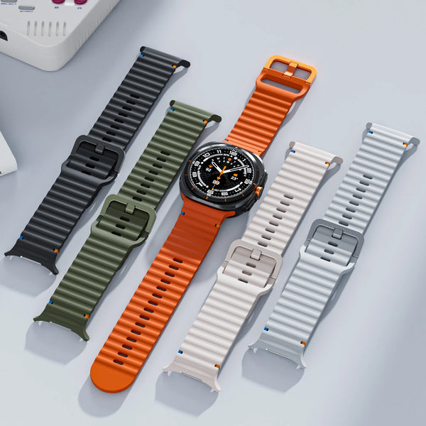 Blue Silicone Samsung Galaxy Watch 8 Strap | For 40mm/42mm/46mm Models