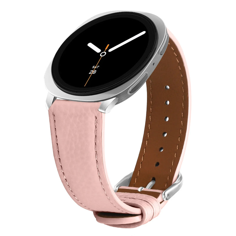 Pink Leather Samsung Galaxy Watch 8 Strap | For 40mm/42mm/46mm Models