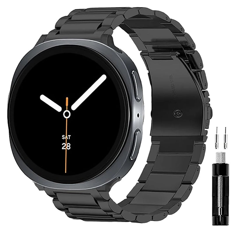 Black Metal Samsung Galaxy Watch 8 Strap | For 40mm/42mm/46mm Models