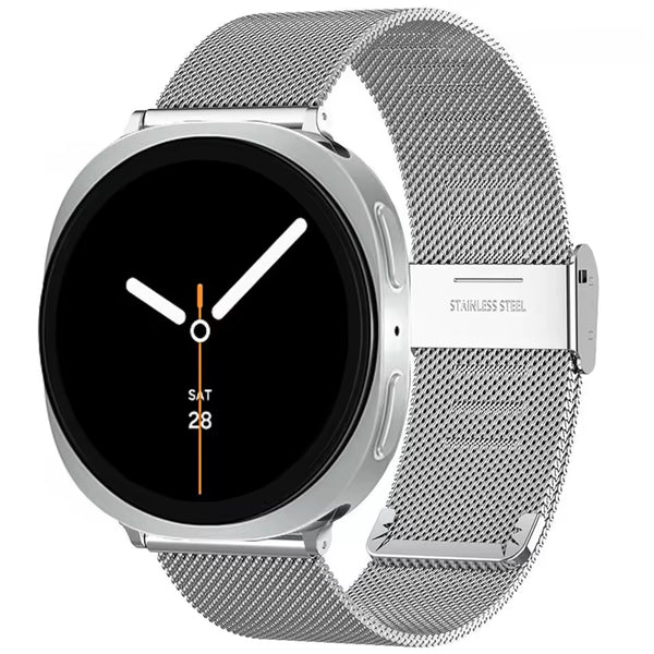 Silver Milanese Samsung Galaxy Watch 8 Strap | For 40mm/42mm/46mm Models